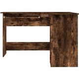 vidaXL - Hoekbureau - Bewerkte Hout - Gerookt Eikenkleurig - 120x140x75 cm