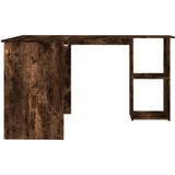 vidaXL - Hoekbureau - Bewerkte Hout - Gerookt Eikenkleurig - 120x140x75 cm