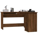 Hoekbureau - L-vormig - Hout - Met Uitschuifbaar Toetsenbordgedeelte