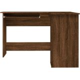 Hoekbureau - L-vormig - Hout - Met Uitschuifbaar Toetsenbordgedeelte