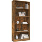 vidaXL Boekenkast 80x24x175 cm bewerkt hout gerookt eikenkleurig