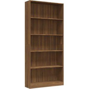 VidaXL-Boekenkast-80x24x175-cm-bewerkt-hout-bruin-eikenkleur