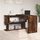 VidaXL Hoekbureau 200x50x76 cm - Bewerkt Hout - Gerookt Eikenkleur