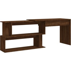 VidaXL Hoekbureau 200x50x76 cm - Bewerkt Hout - Bruineikenkleurig