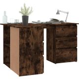 VidaXL Hoekbureau 145x100x76 cm - Bewerkt Hout - Gerookt Eikenkleurig