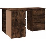 VidaXL Hoekbureau 145x100x76 cm - Bewerkt Hout - Gerookt Eikenkleurig