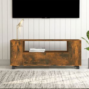 VidaXL Tv-meubel 120x35x48 cm - Bewerkt Hout - Gerookt Eikenkleurig