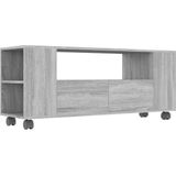 VidaXL Tv-meubel 120x35x48 cm Bewerkt Hout Grijs Sonoma Eiken