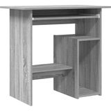 vidaXL Bureau - 80x45x74 cm - Bewerkt Hout - Grijs - Sonoma Eikenkleurig