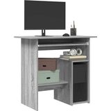 vidaXL Bureau - 80x45x74 cm - Bewerkt Hout - Grijs - Sonoma Eikenkleurig
