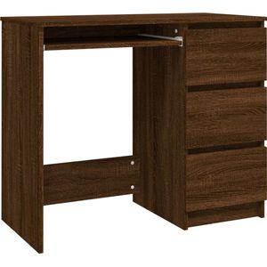 vidaXL-Bureau-90x45x76-cm-bewerkt-hout-bruineikenkleurig