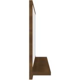 vidaXL Badspiegel Braun Eichen-Optik 60x10,5x37 cm Holzwerkstoff