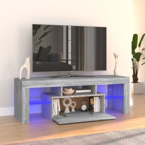 vidaXL Tv-meubel LED-verlichting 120x35x40 cm Grijs Sonoma Eiken