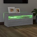 vidaXL-Tv-meubel-met-LED-verlichting-90x35x40-cm-grijs-sonoma-eiken