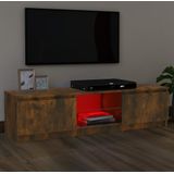 VidaXL Tv-meubel met LED-verlichting 120x30x35,5 cm - Gerookt Eikenkleur