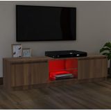 VidaXL TV-meubel met LED-verlichting 120x30x35,5 cm - Bruin Eikenkleur
