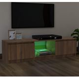 VidaXL TV-meubel met LED-verlichting 120x30x35,5 cm - Bruin Eikenkleur