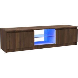 VidaXL TV-meubel met LED-verlichting 120x30x35,5 cm - Bruin Eikenkleur