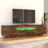 VidaXL Tv-meubel met LED-verlichting 160x35x40 cm - Gerookt Eikenkleurig