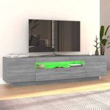 vidaXL TV-meubel met LED-verlichting 160x35x40 cm Grijs Sonoma Eiken