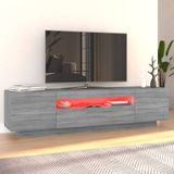 vidaXL TV-meubel met LED-verlichting 160x35x40 cm Grijs Sonoma Eiken