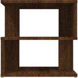 vidaXL Bijzettafel 40x40x40 cm bewerkt hout bruin eikenkleur