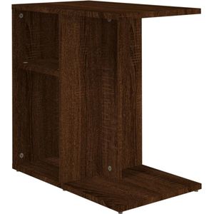 VidaXL Bijzettafel 50x30x50 cm Bewerkt Hout Bruineikenkleurig