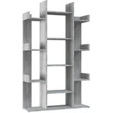 vidaXL Boekenkast 86x25,5x140 cm bewerkt hout grijs sonoma eiken
