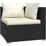 Vidaxl - 6-tlg. Garten-Lounge-Set mit Kissen Poly Rattan Schwarz