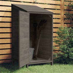 vidaXL - Tuinschuur - 55x52x112 - cm - massief - vurenhout - antracietkleurig