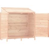 vidaXL Geräteschuppen 102x52x112 cm Massivholz Tanne