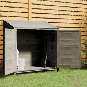 vidaXL - Tuinschuur - 102x52x112 - cm - massief - vurenhout - antracietkleurig