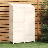 Vidaxl - Geräteschuppen Weiß 102x52x174,5 cm Massivholz Tanne