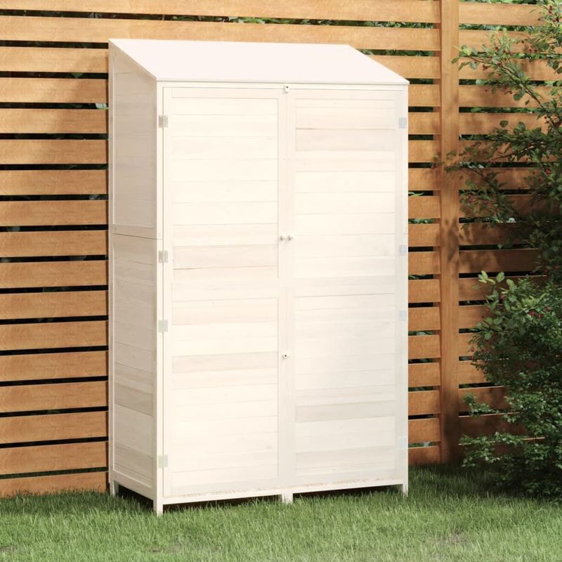 Vidaxl - Geräteschuppen Weiß 102x52x174,5 cm Massivholz Tanne