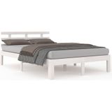 vidaXL-Bedframe-massief-hout-wit-140x190-cm