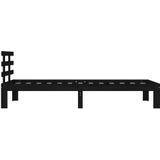 vidaXL-Bedframe-massief-hout-zwart-90x200-cm