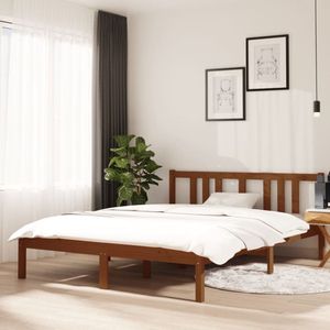 Massivholzbett Honigbraun 140x190 cm Vidaxl