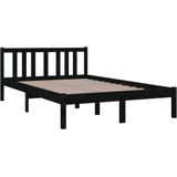 VidaXL Bedframe Massief Hout Zwart 120x200 cm