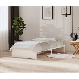② vidaXL Bedframe metaal wit 90x200 cm - Chambre à coucher | Lits