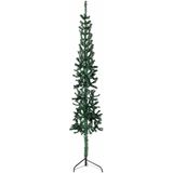 vidaXL Künstlicher Halb-Weihnachtsbaum mit Ständer Schlank Grün 150 cm