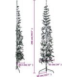 vidaXL - Kunstkerstboom - Half - 240 cm - Met Sneeuw