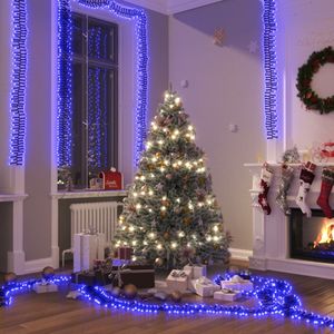 vidaXL - Lichtslinger - cluster - met - 2000 - LED's - blauw - 17 - m - PVC