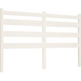 vidaXL Hoofdbord 126x4x100 cm massief grenenhout wit
