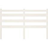 vidaXL Hoofdbord 126x4x100 cm massief grenenhout wit