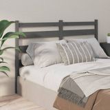 vidaXL - Hoofdbordx4x100 - cm - massief - grenenhout - grijs