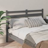 vidaXL Hoofdbord 206x4x100 cm Massief Grenenhout Grijs