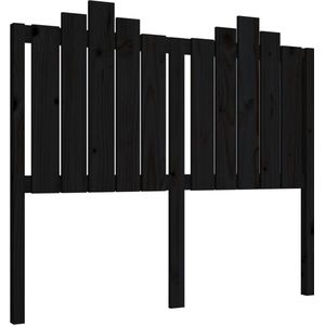 vidaXL Kopfteil Schwarz 126x4x110 cm Massivholz Kiefer