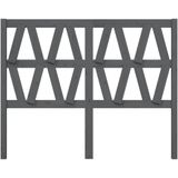 vidaXL Kopfteil Grau 146x4x100 cm Massivholz Kiefer