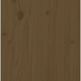vidaXL Hoofdbord 146x4x100 cm massief grenenhout honingbruin