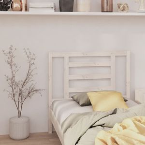 VidaXL Hoofdbord 96x4x100 cm Massief Grenenhout Wit